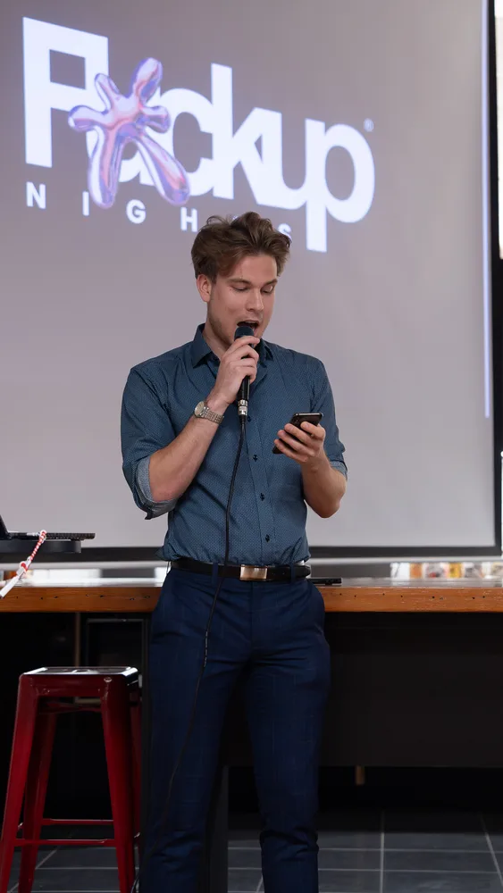 A speaker sharing their story at Inspire9.