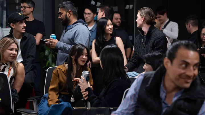 Guests listening and exchanging ideas at a Melbourne storytelling event.